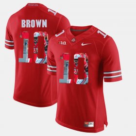 #10 CaCorey Brown Pictorial Fashion OSU Buckeyes Men Scarlet Jersey 575456-921