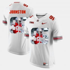 #95 Cameron Johnston Pictorial Fashion OSU Buckeyes Mens White Jersey 335281-989