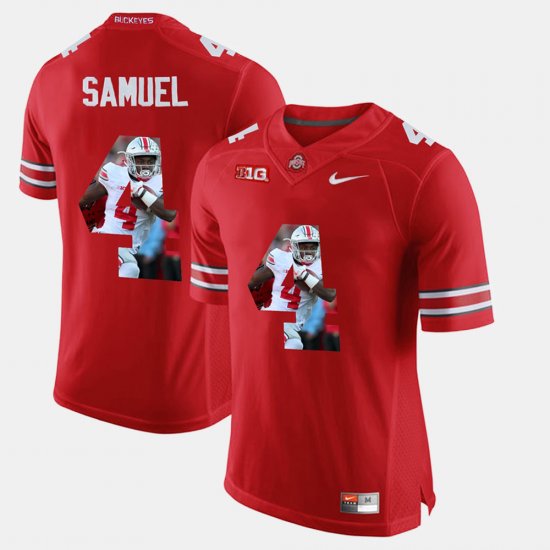 #4 Curtis Samuel Pictorial Fashion Ohio State Mens Scarlet Jersey 316777-191