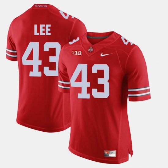#43 Darron Lee Alumni Football Game Ohio State Men\'s Scarlet Jersey 629091-646