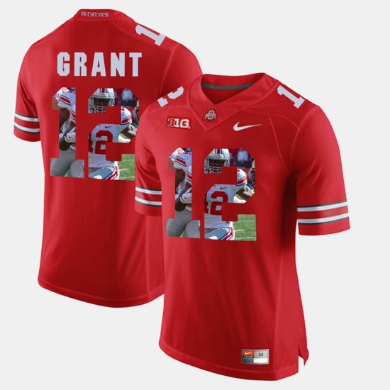 #12 Doran Grant Pictorial Fashion Ohio State Men Scarlet Jersey 629512-920