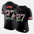 #27 Eddie George Pictorial Fashion Ohio State Buckeyes Mens Black Jersey 261265-870