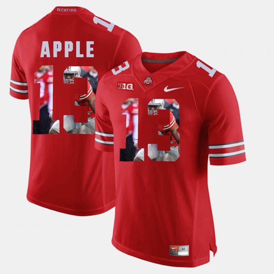 #13 Eli Apple Pictorial Fashion Ohio State Men\'s Scarlet Jersey 769772-987