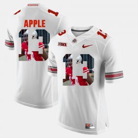 #13 Eli Apple Pictorial Fashion OSU Buckeyes Mens White Jersey 982447-138