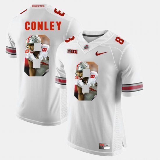 #8 Gareon Conley Pictorial Fashion Ohio State Men White Jersey 402959-140