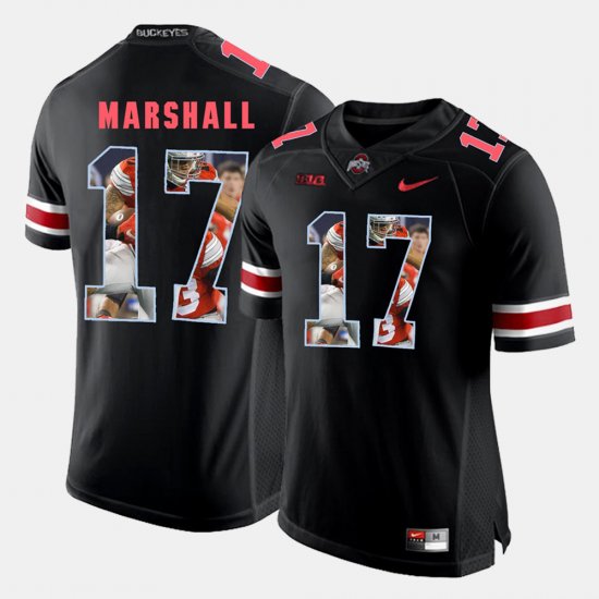#17 Jalin Marshall Pictorial Fashion OSU Buckeyes Mens Black Jersey 840756-618