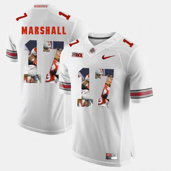 #17 Jalin Marshall Pictorial Fashion Ohio State Men White Jersey 416338-513
