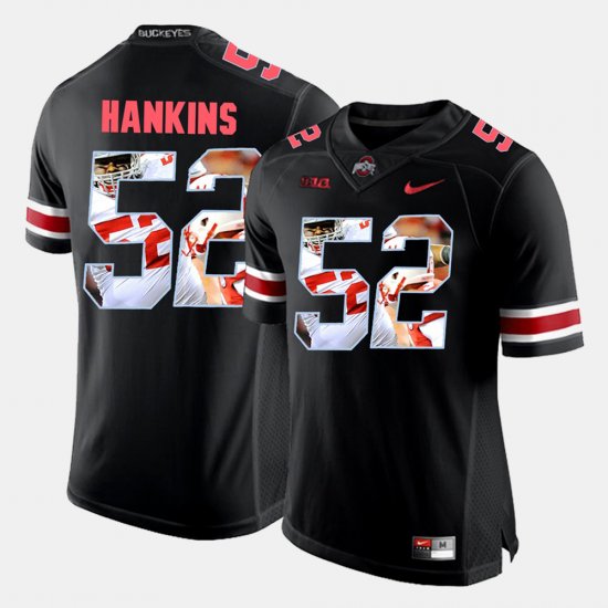 #52 Johnathan Hankins Pictorial Fashion OSU Buckeyes Men Black Jersey 709642-406