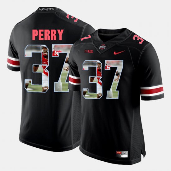 #37 Joshua Perry Pictorial Fashion Ohio State Men Black Jersey 286417-750