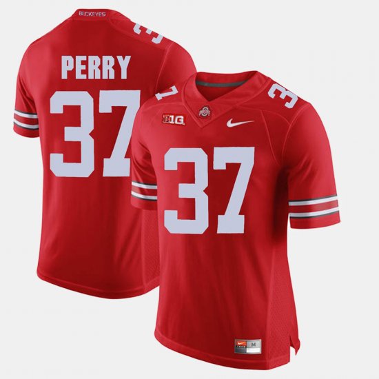 #37 Joshua Perry Alumni Football Game OSU Buckeyes Mens Scarlet Jersey 571328-473