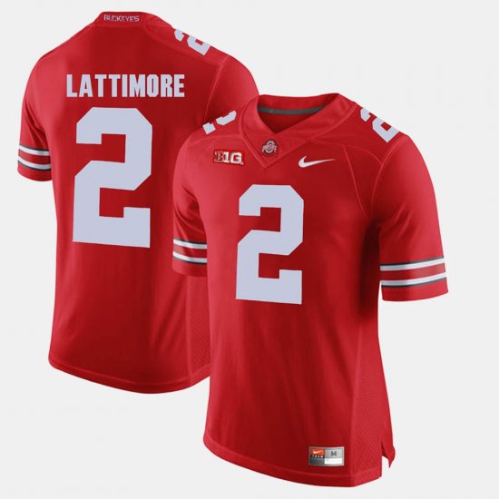 #2 Marshon Lattimore Alumni Football Game OSU Men Scarlet Jersey 342647-559