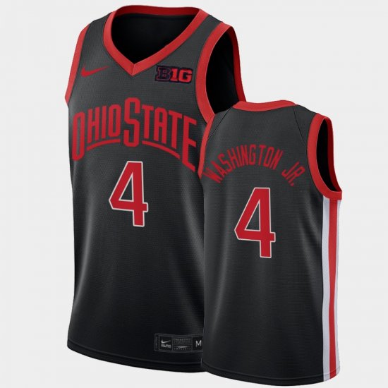 #4 Duane Washington Jr. Alternate OSU Throwback 90s Men\'s Anthracite Jersey 837842-849