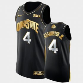 #4 Duane Washington Jr. College Basketball OSU Golden Authentic Men Black Jersey 498986-860