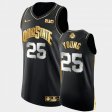 #25 Kyle Young College Basketball Ohio State Golden Authentic Mens Black Jersey 329964-387