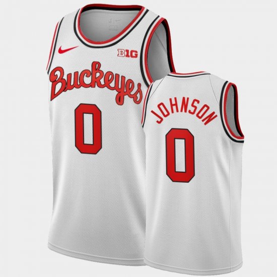 #0 Meechie Johnson Home OSU 1980 Throwback Mens White Jersey 180209-181