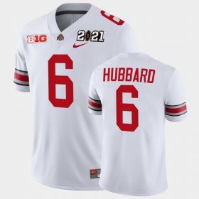 #6 Sam Hubbard 2021 National Championship Ohio State Playoff Game Men's White Jersey 841924-342