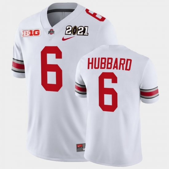 #6 Sam Hubbard 2021 National Championship Ohio State Playoff Game Men\'s White Jersey 841924-342