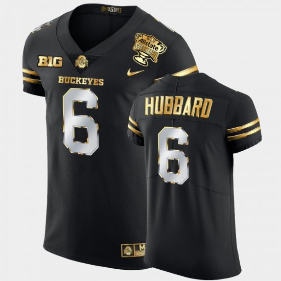 #6 Sam Hubbard 2021 Sugar Bowl OSU Buckeyes Golden Playoff Mens Black Jersey 351288-811