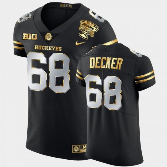 #68 Taylor Decker 2021 Sugar Bowl Ohio State Buckeyes Golden Playoff Men\'s Black Jersey 666617-187