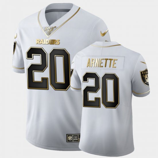 #20 Damon Arnette 2020 NFL Draft Ohio State Golden Edition Mens White Jersey 557368-768