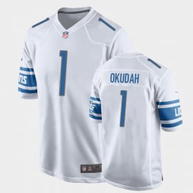 #1 Jeff Okudah 2020 NFL Draft OSU Game Men White Jersey 724276-879