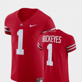 #1 Football Elite Ohio State V-Neck Men Scarlet Jersey 611685-824 #1 Football Elite Ohio State V-Neck Men Scarlet Jersey 611685-824