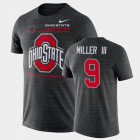 #9 Jack Miller III 2021 Sideline Velocity Ohio State Performance Men Black T-Shirt 246672-711