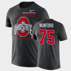#75 Thayer Munford 2021 Sideline Velocity OSU Performance Men Black T-Shirt 816842-153