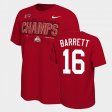 #16 J.T. Barrett 2021 Sugar Bowl Champions OSU College Football Playoff Locker Room Men Scarlet T-Shirt 782292-796