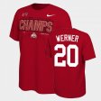 #20 Pete Werner 2021 Sugar Bowl Champions OSU Buckeyes College Football Playoff Locker Room Mens Scarlet T-Shirt 188107-140