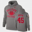 #45 Archie Griffin Retro Football Ohio State Buckeyes Pullover Mens Heathered Gray Hoodie 458756-160