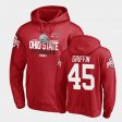 #45 Archie Griffin 2021 Sugar Bowl OSU Buckeyes Pullover Men Scarlet Hoodie 284235-189