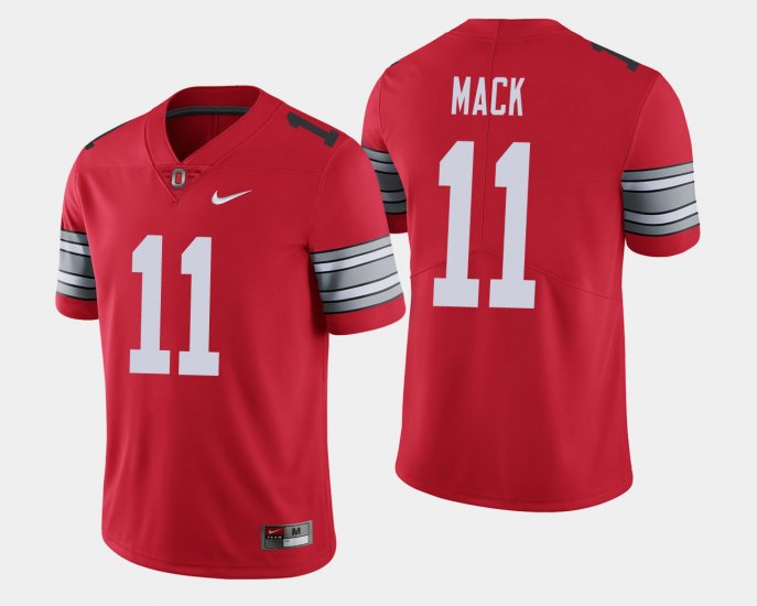 #11 Austin Mack 2018 Spring Game Limited OSU Buckeyes Men\'s Scarlet Jersey 229220-753