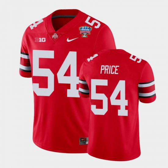 #54 Billy Price 2021 Sugar Bowl Ohio State Buckeyes College Football Men\'s Scarlet Jersey 119599-447