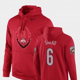 #6 Brian Snead Icon Circuit OSU Buckeyes Football Performance Men Scarlet Hoodie 758397-113