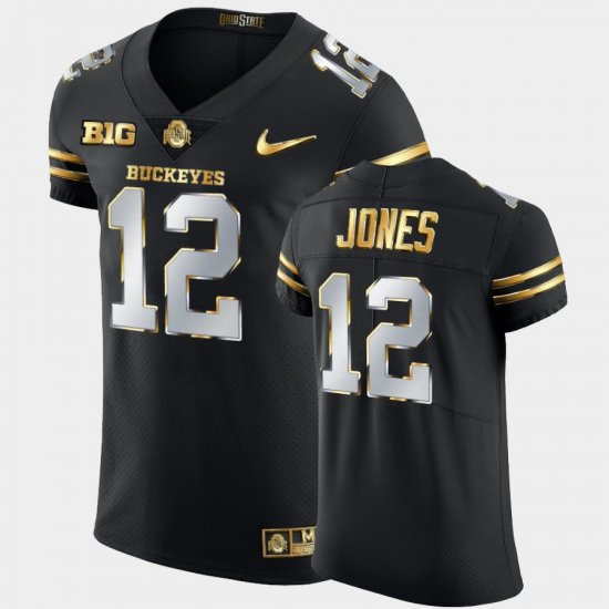 #12 Cardale Jones Golden Edition OSU 2020-21 Authentic Men\'s Black Jersey 272544-346