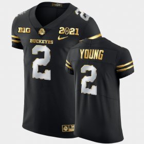#2 Chase Young 2021 National Championship Ohio State Golden Edition Men's Black Jersey 423602-121 #2 Chase Young 2021 National Championship Ohio State Golden Edition Men's Black Jersey 423602-121