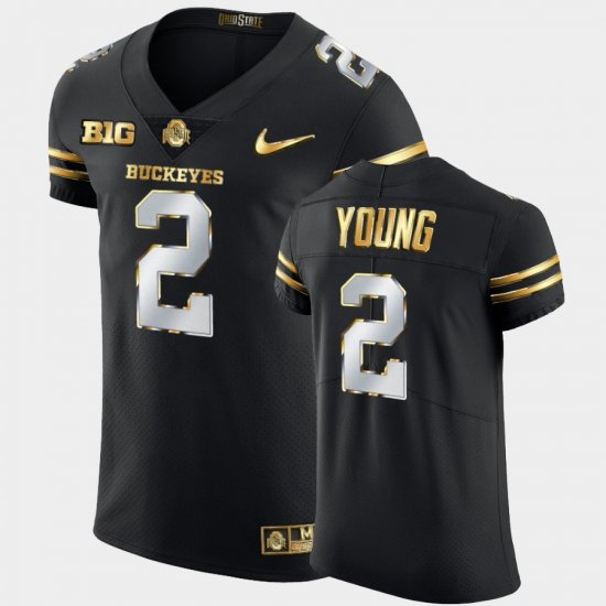 #2 Chase Young Golden Edition OSU 2020-21 Authentic Mens Black Jersey 792968-399