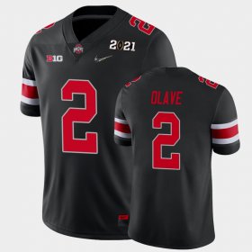 #2 Chris Olave 2021 National Championship Ohio State Men's Black Jersey 876239-273