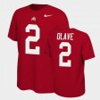 #2 Chris Olave Name and Number OSU Name & Number Retro Men Scarlet T-Shirt 624374-972