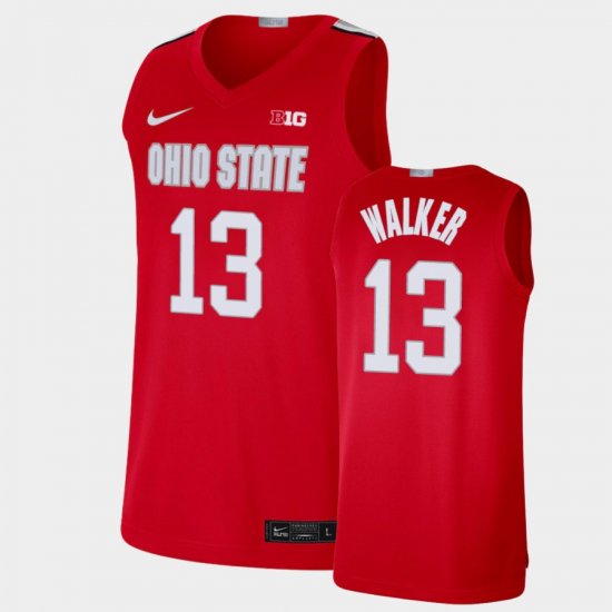 #13 CJ Walker Alumni Limited OSU Buckeyes Basketball Mens Scarlet Jersey 450226-856