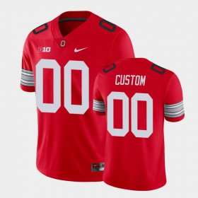 #00 Custom Alumni Football Game OSU Player Mens Scarlet Jersey 313447-274