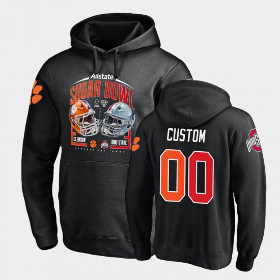 #00 Custom 2021 Sugar Bowl OSU Matchup Mens Black Hoodie 933352-409