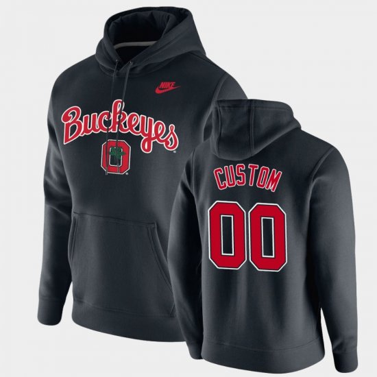 #00 Custom Vintage School Logo OSU Pullover Men Black Hoodie 249185-161