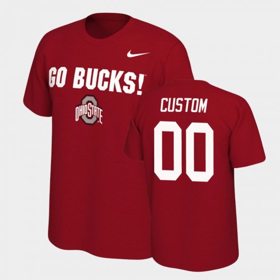 #00 Custom College Football OSU Mantra Men\'s Scarlet T-Shirt 793097-803
