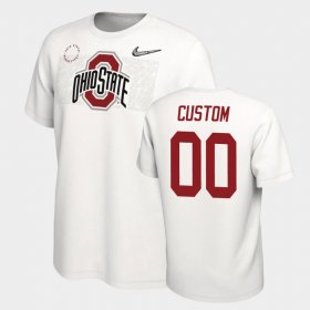 #00 Custom College Football Ohio State Playoff Mens White T-Shirt 573606-724