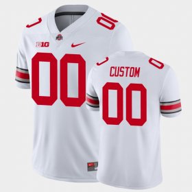 #00 Custom College Football Ohio State Buckeyes Playoff Game Mens White Jersey 220839-927