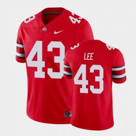 #43 Darron Lee College Football Ohio State Game Mens Scarlet Jersey 465880-981