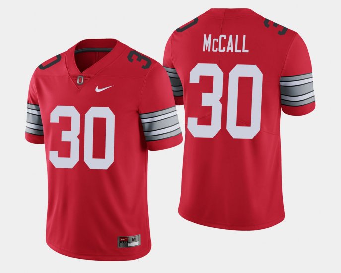 #30 Demario McCall 2018 Spring Game Limited OSU Buckeyes Mens Scarlet Jersey 124621-491