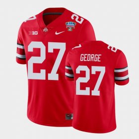 #27 Eddie George 2021 Sugar Bowl Ohio State Buckeyes College Football Mens Scarlet Jersey 297753-408